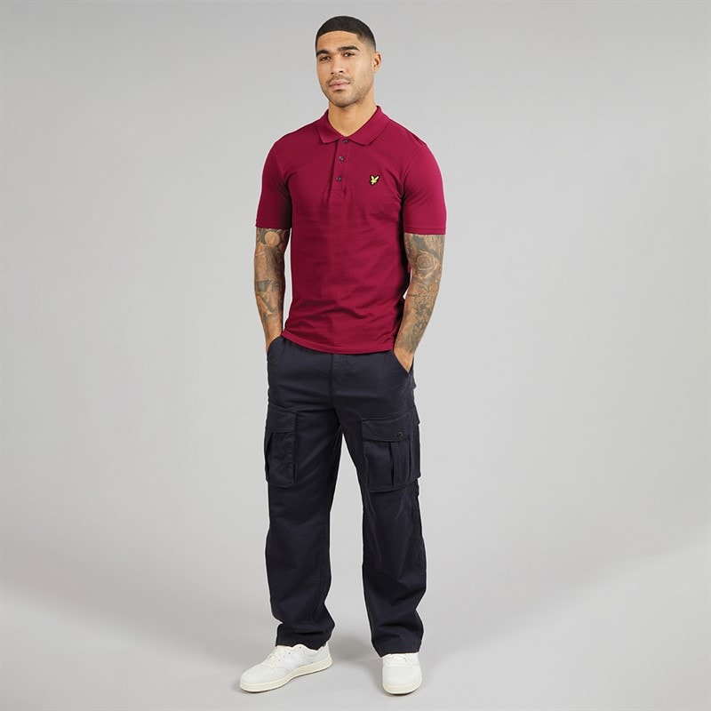 Lyle And Scott Vintage Herre Poloskjorte Rich Burgundy - Billede 4