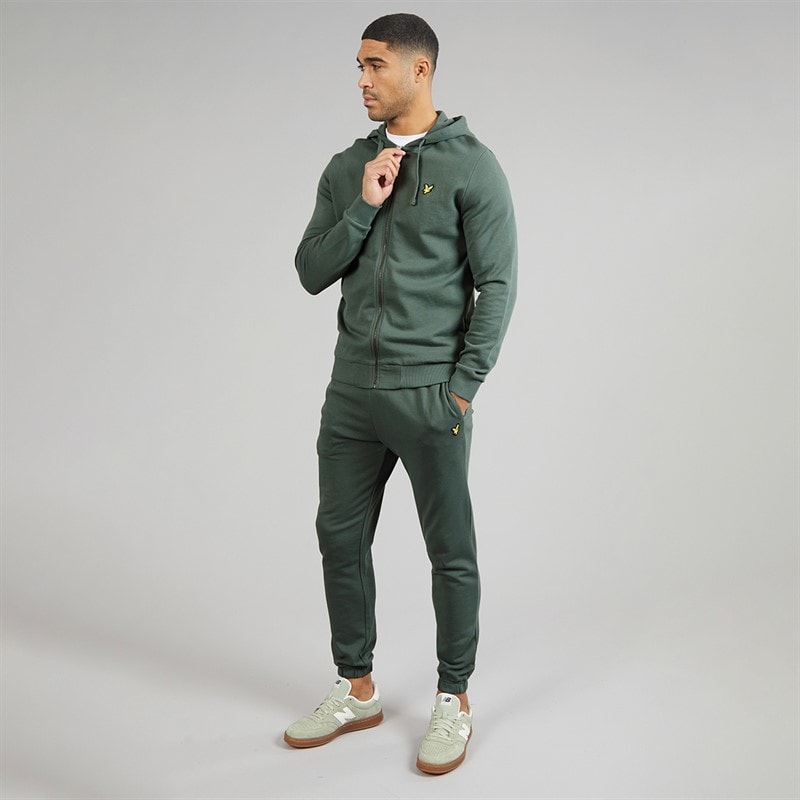 Lyle And Scott Vintage Herre lynlås hættetrøje Green Mercurial - Billede 4