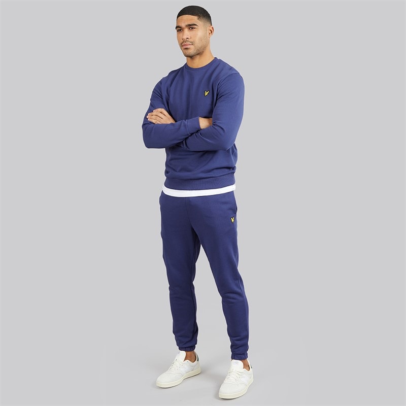 Lyle And Scott Vintage Herre Slim Fit Joggers Deep Indigo - Billede 4