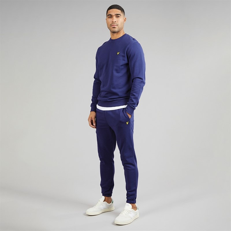 Lyle And Scott Vintage Herre rundhalset sweatshirt Deep Indigo - Billede 3