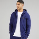 Lyle And Scott Vintage Herre lynlås hættetrøje Deep Indigo