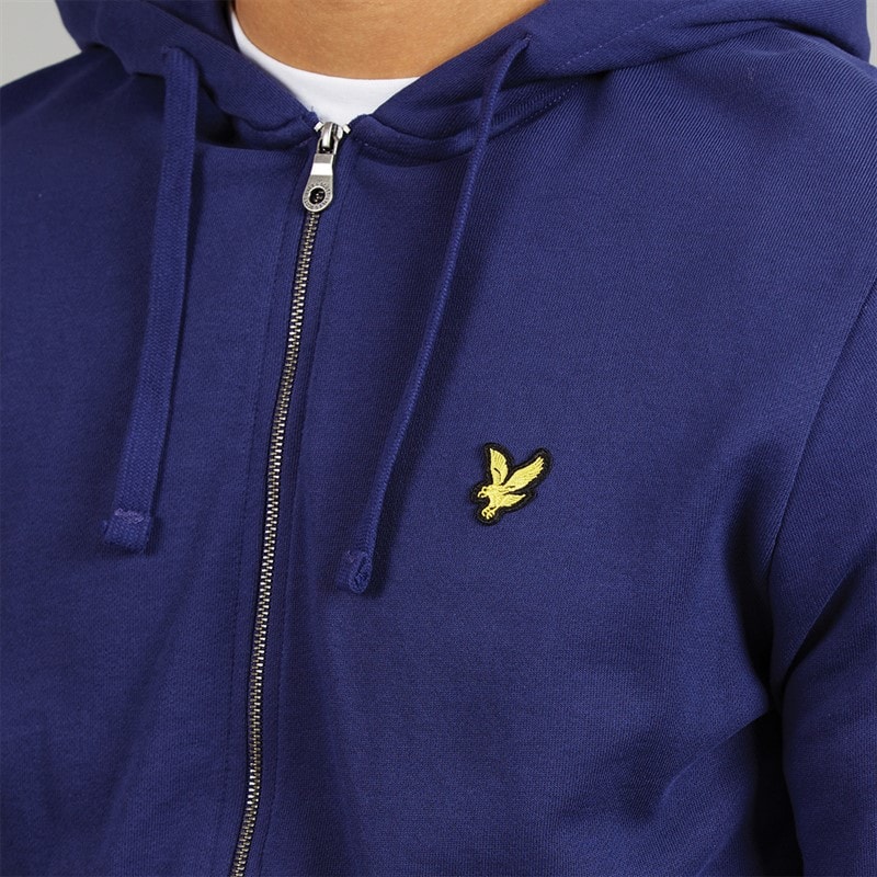 Lyle And Scott Vintage Herre lynlås hættetrøje Deep Indigo - Billede 3