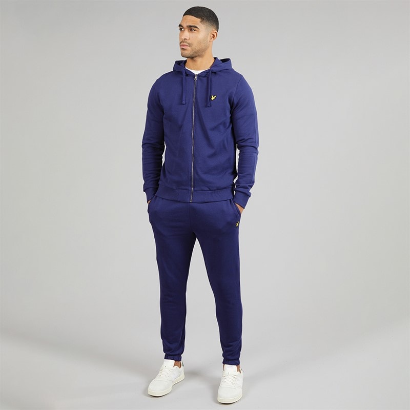 Lyle And Scott Vintage Herre lynlås hættetrøje Deep Indigo - Billede 4