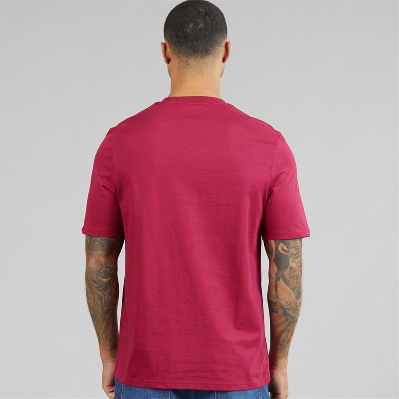 Lyle And Scott Vintage Herre mellemvægt bomulds T-shirt Rich Burgundy - Billede 2