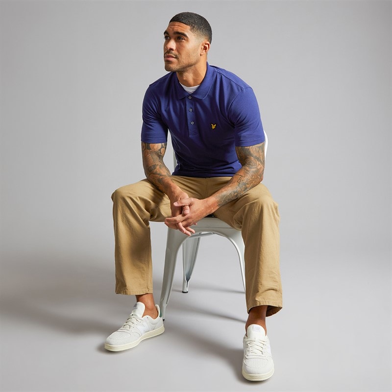 Lyle And Scott Vintage Herre Poloskjorte Deep Indigo - Billede 4