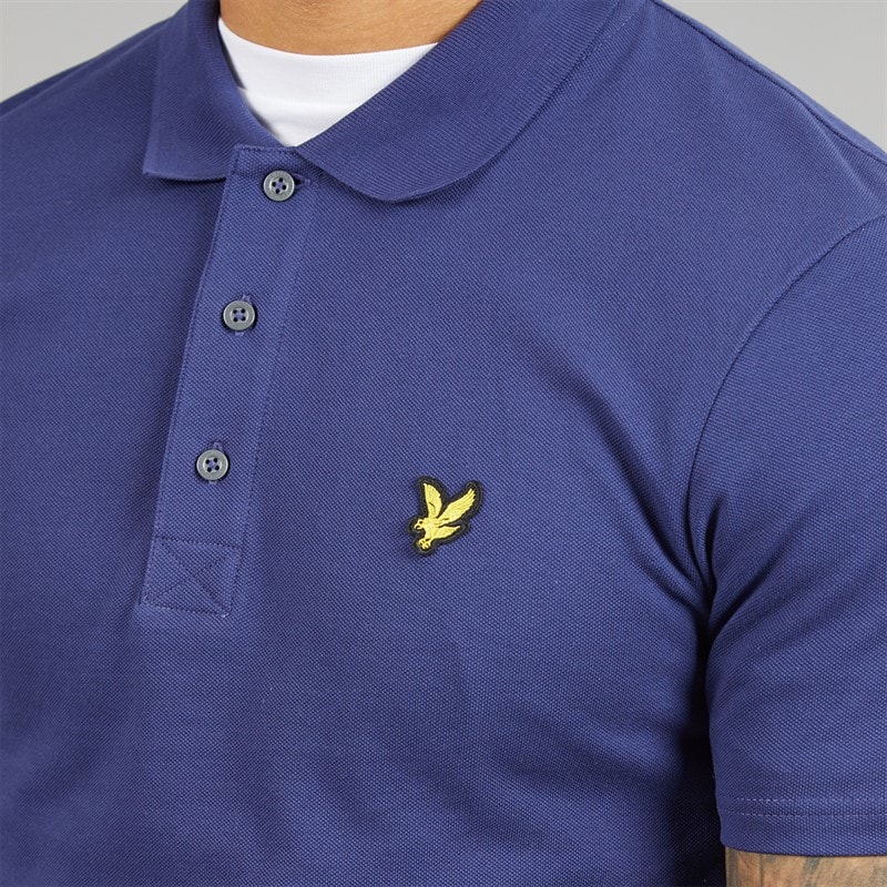 Lyle And Scott Vintage Herre Poloskjorte Deep Indigo - Billede 5