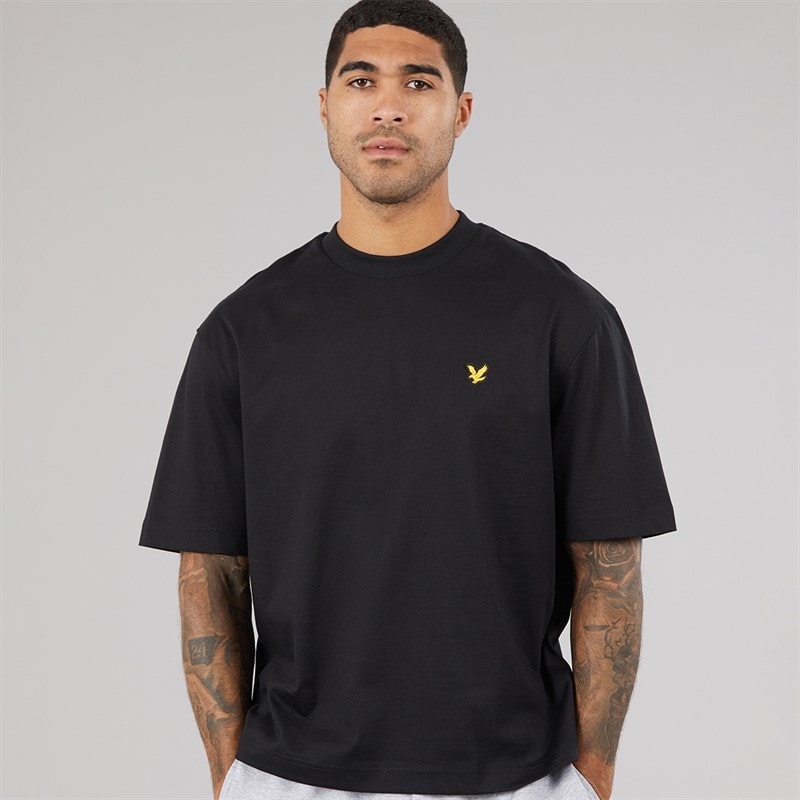 Lyle And Scott Vintage Herre Oversized 1874 T-shirt Jet Black - Billede 2