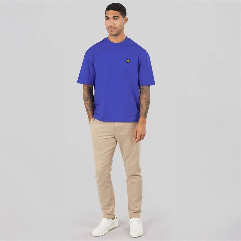 Lyle And Scott Vintage Herre Oversized 1874 T-shirt Midnight Blue - Billede 3