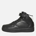 Levi's Børne Nye Union Hi Top Sneakers Sort Hvid 0008