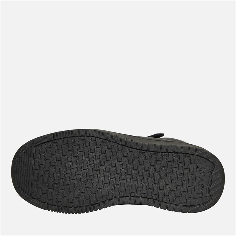 Levi's Børne Nye Union Hi Top Sneakers Sort Hvid 0008 - Billede 2