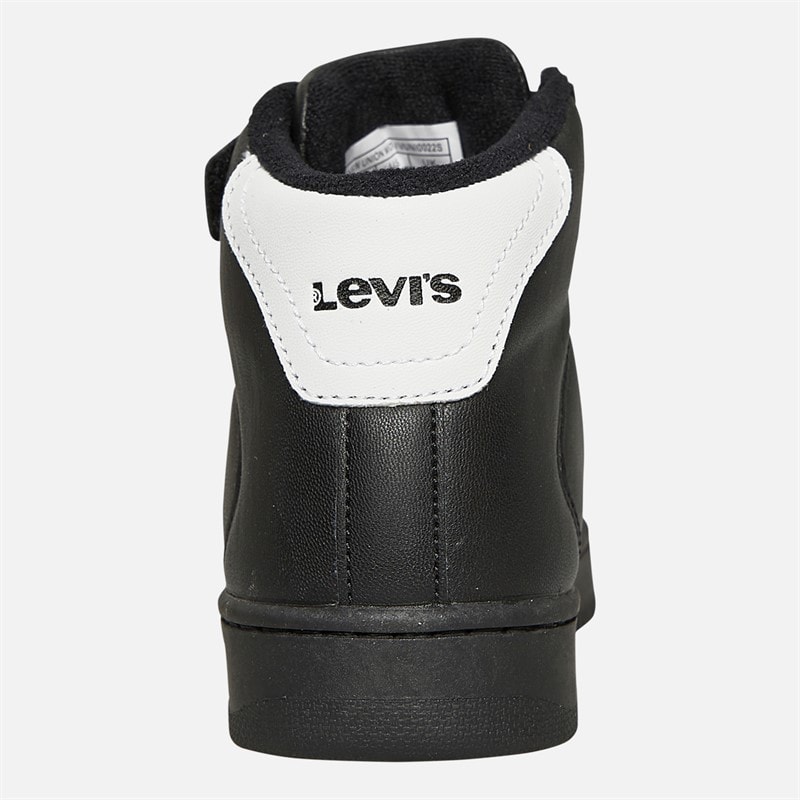Levi's Børne Nye Union Hi Top Sneakers Sort Hvid 0008 - Billede 3