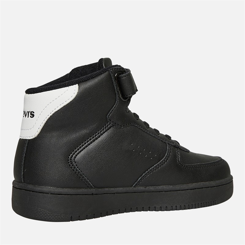 Levi's Børne Nye Union Hi Top Sneakers Sort Hvid 0008 - Billede 5