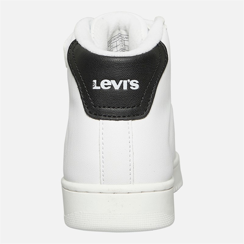 Levi's Børne New Union Hi Top Sneakers Hvid Sort 0062 - Billede 3