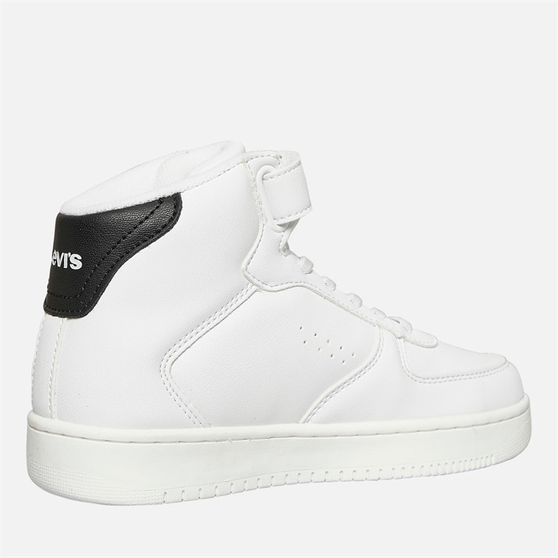 Levi's Børne New Union Hi Top Sneakers Hvid Sort 0062 - Billede 5