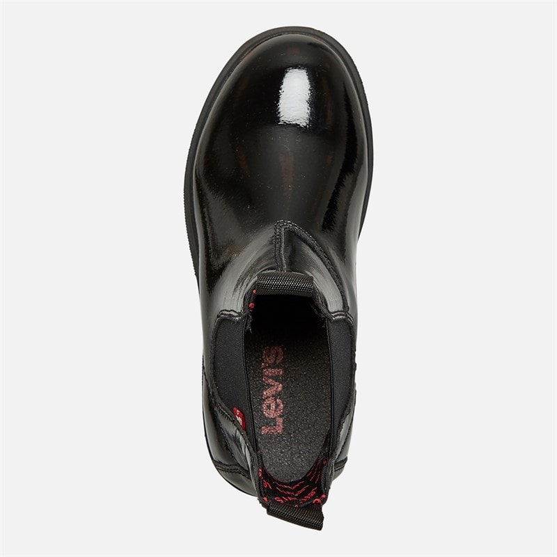 Levi's Junior Piger Oliver Støvler Sort Skinnende 2459 - Billede 4