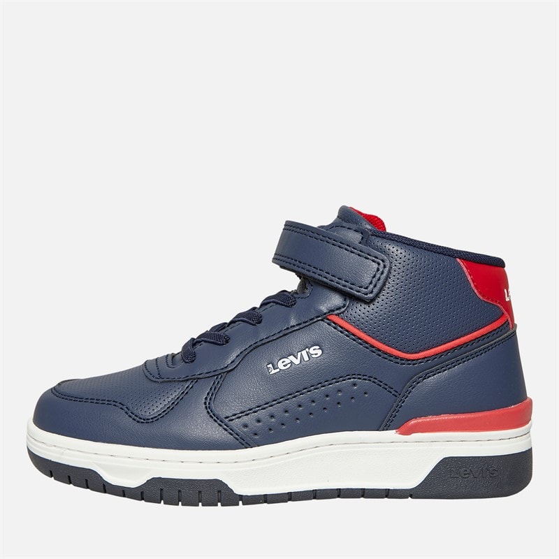 Levi's Børne Dereck Hi Top Sneakers Navy Rød 0290 - Billede 1
