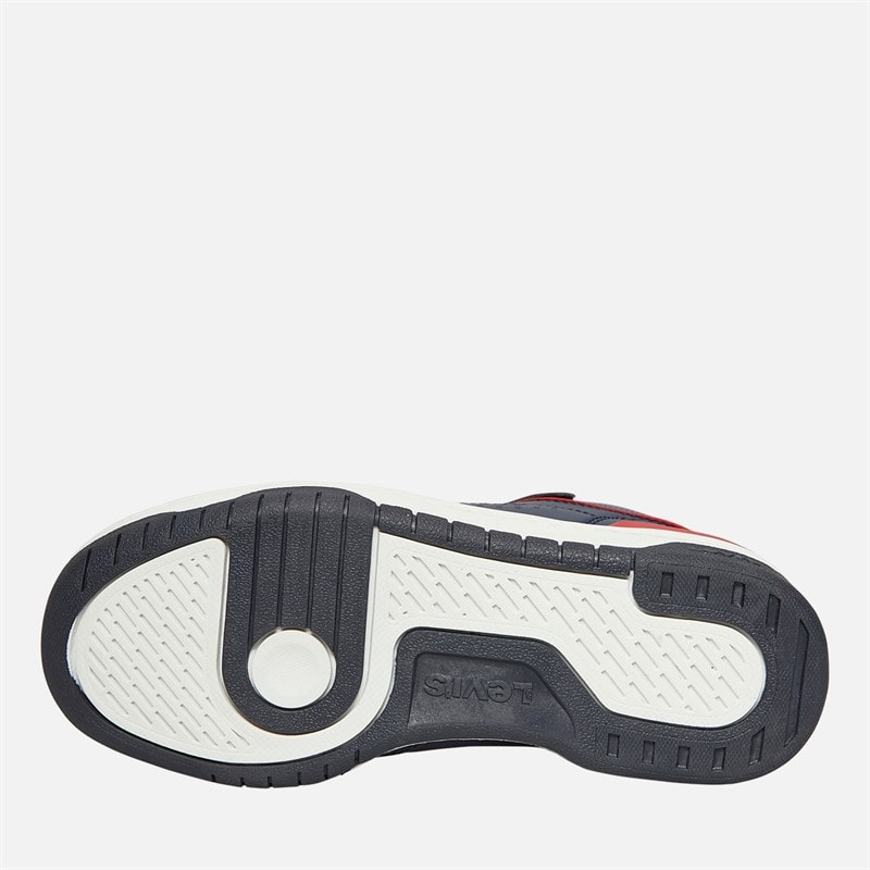 Levi's Børne Dereck Hi Top Sneakers Navy Rød 0290 - Billede 2