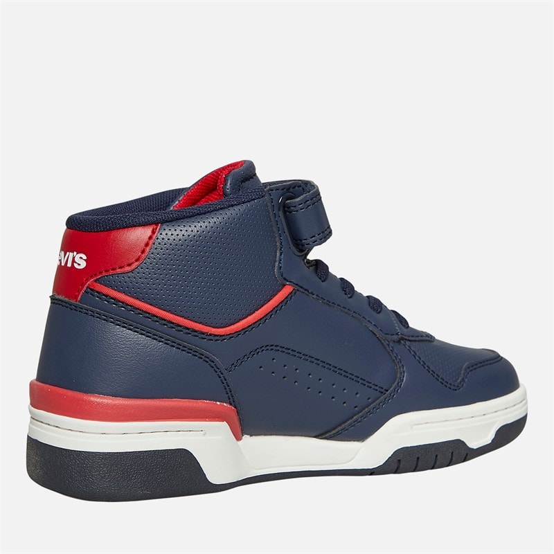 Levi's Børne Dereck Hi Top Sneakers Navy Rød 0290 - Billede 5