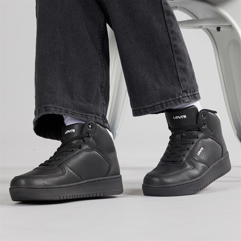 Levi's Junior New Union Hi Top Sneakers Sort Hvid 0008