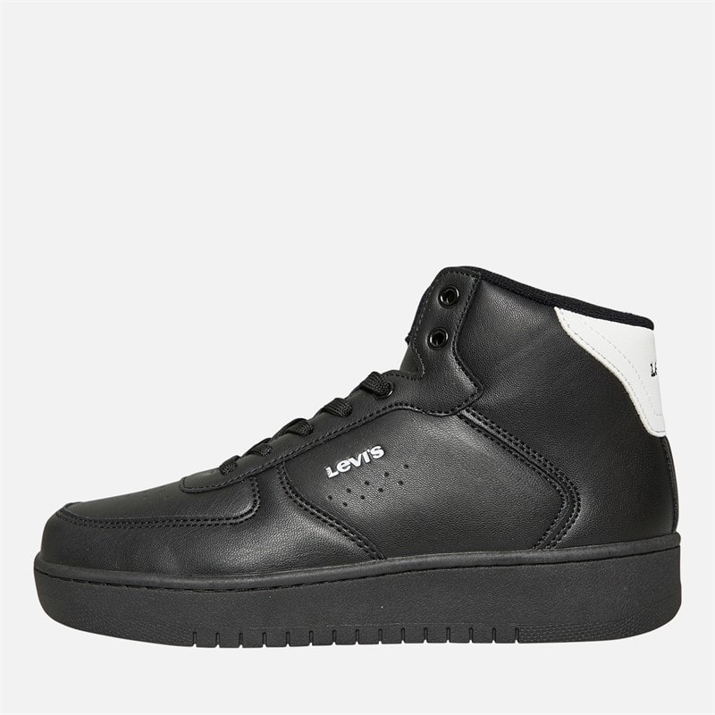 Levi's Junior New Union Hi Top Sneakers Sort Hvid 0008 - Billede 2