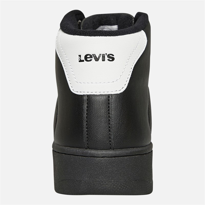 Levi's Junior New Union Hi Top Sneakers Sort Hvid 0008 - Billede 4