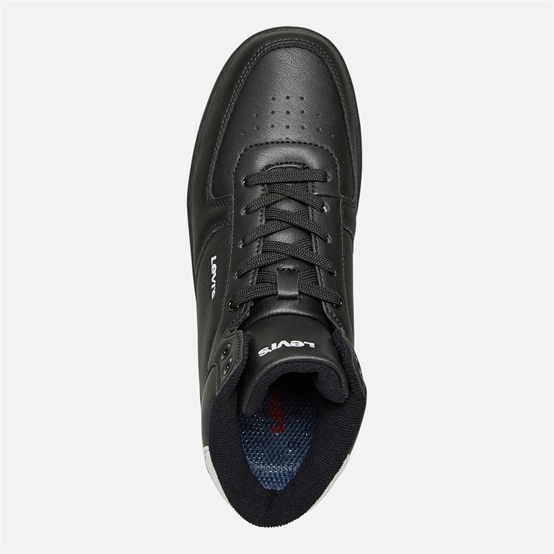 Levi's Junior New Union Hi Top Sneakers Sort Hvid 0008 - Billede 5