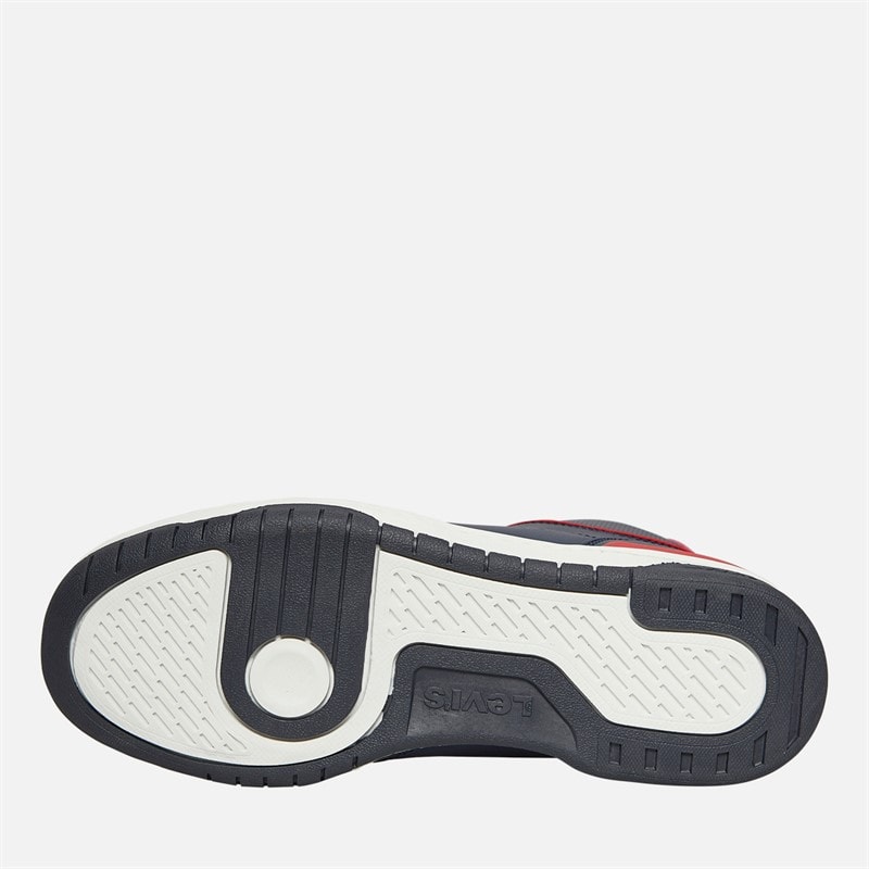 Levi's Junior Dereck Hi Top Sneakers Marine Rød 0290 - Billede 3