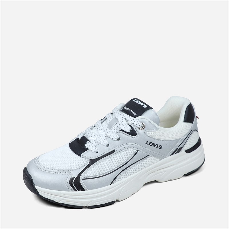Levi's Junior Curtis Sneakers Silver White Black 0908 - Billede 4