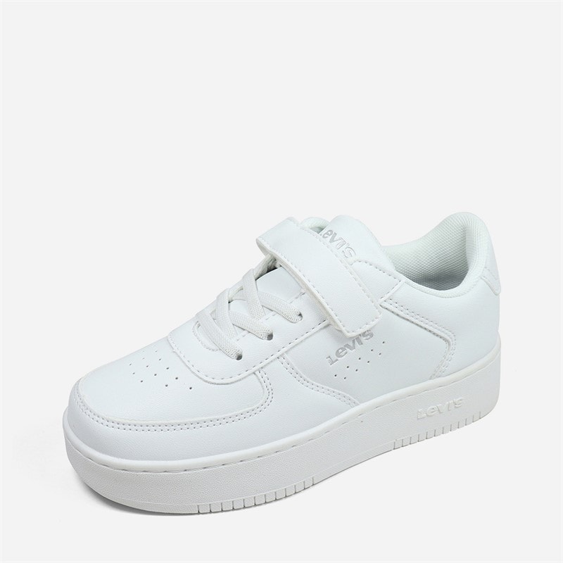 Levi's Børnesko Nye Union Markante Sneakers White 0061 - Billede 4