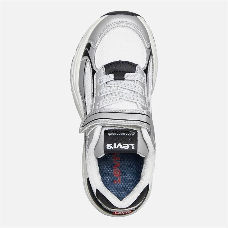 Levi's Børne Curtis Sneakers Sølv/Hvid/Sort 0908 Silver White Black 0908 - Billede 4
