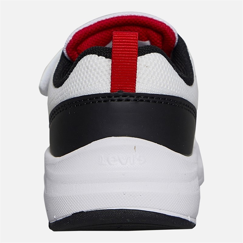 Levi's Børne Hudson Sneakers Hvid/Sort/Rød 0239 White Black Red 0239 - Billede 3