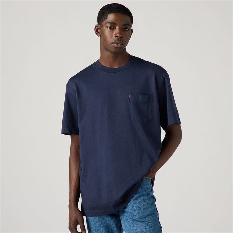 Levi's Herre The HW Pocket T-shirt Navy Blazer - Billede 1