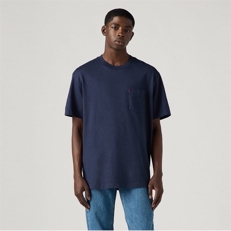 Levi's Herre The HW Pocket T-shirt Navy Blazer - Billede 4