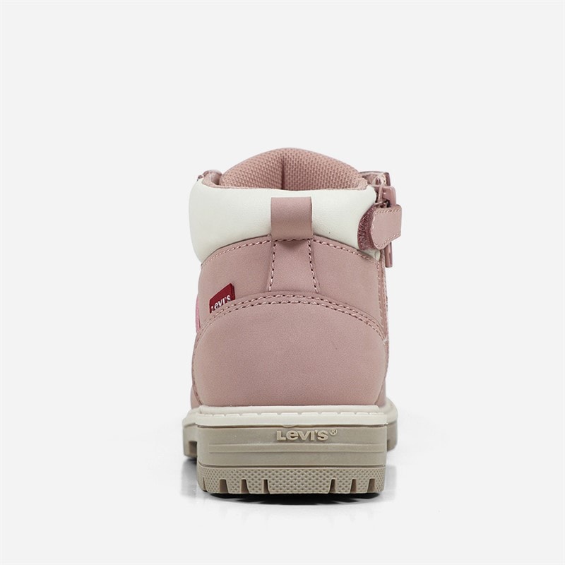Levi's SpædbarnsPiger Jax Plus Mini Støvler Pink Ecru 4649 - Billede 4