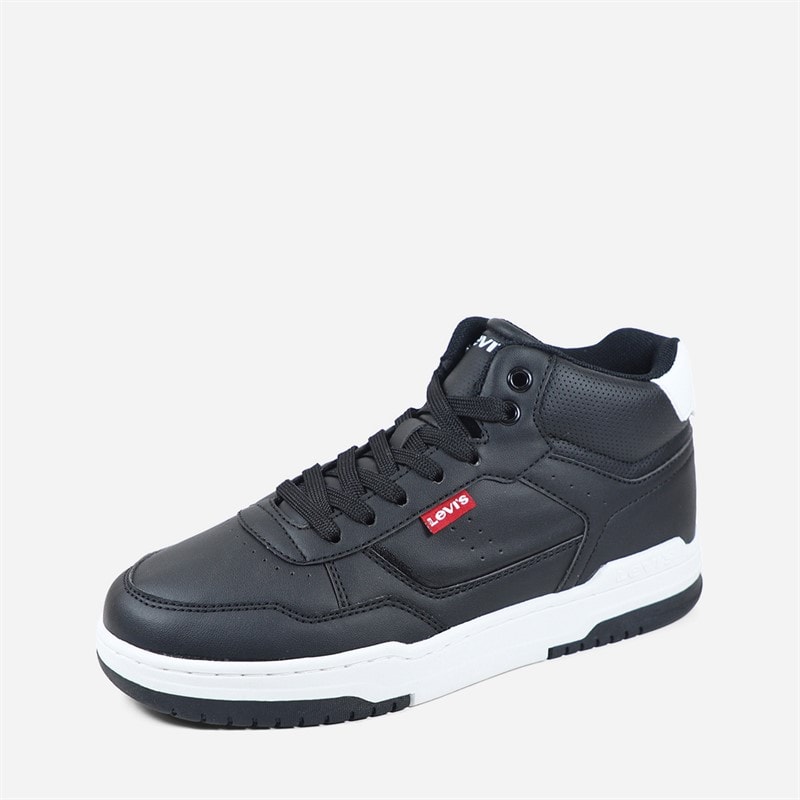 Levi's Junior John Se Mid Sneakers Black White 0008 - Billede 2
