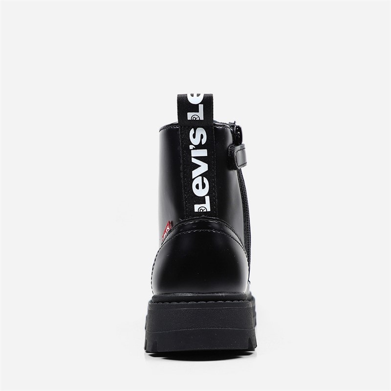 Levi's Junior Pasadena Refresh Støvler Black Shiny 2459 - Billede 4