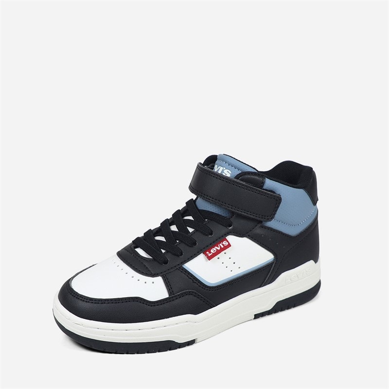 Levi's Børn John Se Mid Sneakers Black Off White 0600 - Billede 2