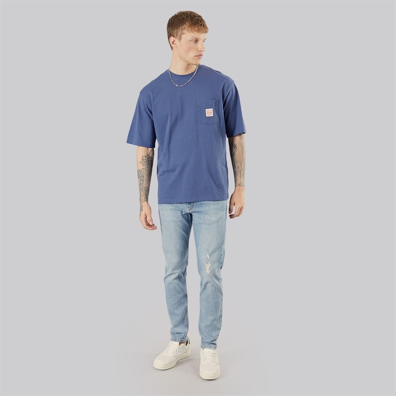 Levi's Herre Arbejdstøj T-shirt Blue Indigo - Billede 4