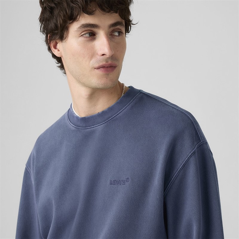 Levi's Herre Authentic Crew Sweatshirt Sargasso Sea Garment Dye - Billede 3
