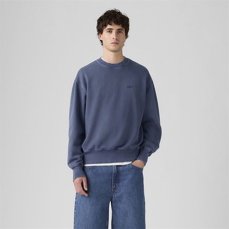 Levi's Herre Authentic Crew Sweatshirt Sargasso Sea Garment Dye - Billede 4