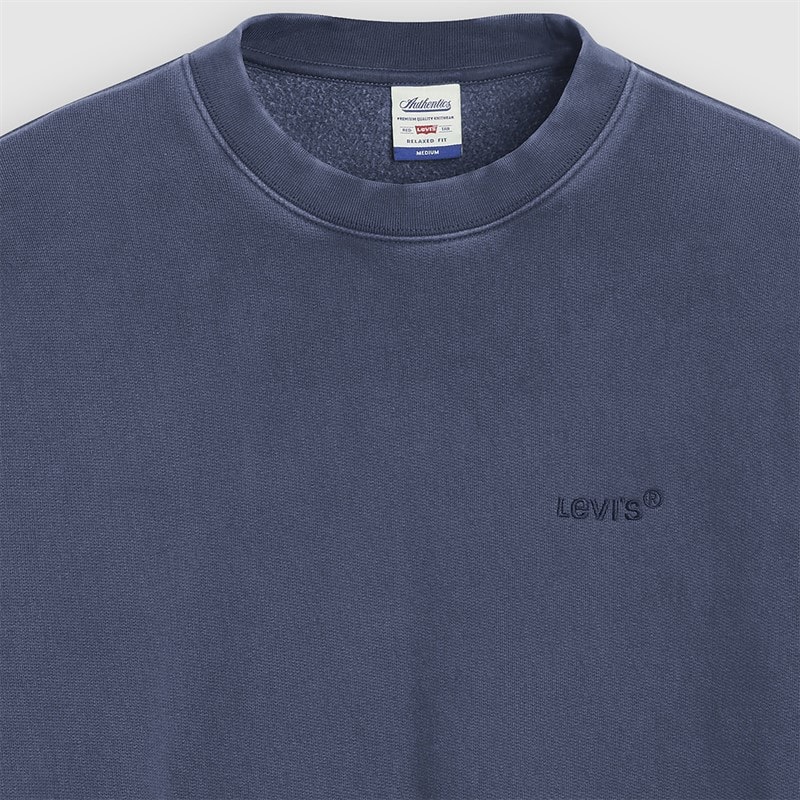 Levi's Herre Authentic Crew Sweatshirt Sargasso Sea Garment Dye - Billede 5