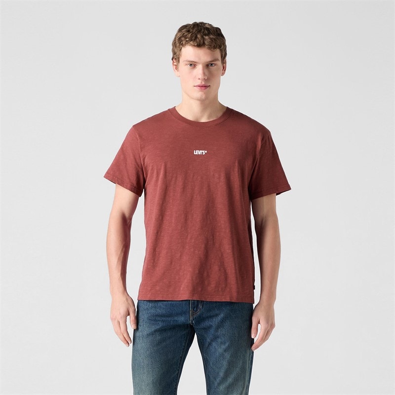 Levi's Herre T-shirt med afslappet pasform Levis Records 1 Crushed Berry - Billede 2
