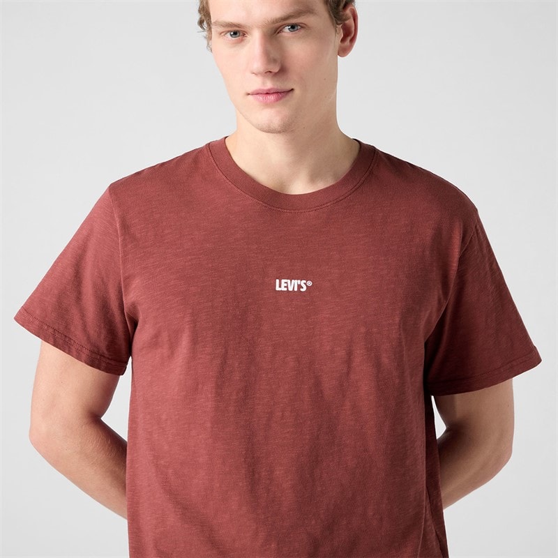 Levi's Herre T-shirt med afslappet pasform Levis Records 1 Crushed Berry - Billede 3