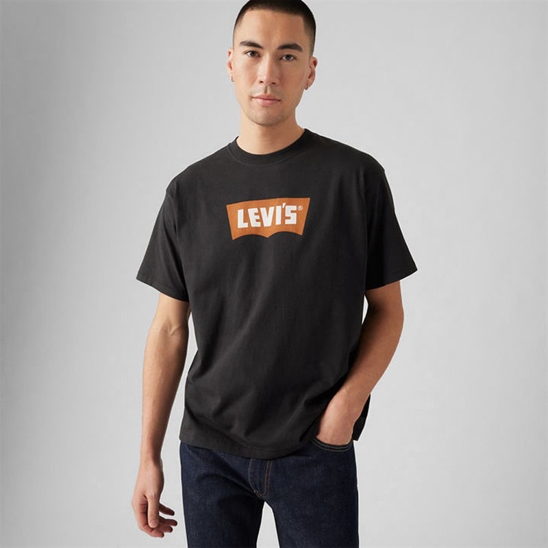 Levi's Herre Vintage Fit Grafisk T-shirt Vintage Pecan Batwing Caviar - Billede 1