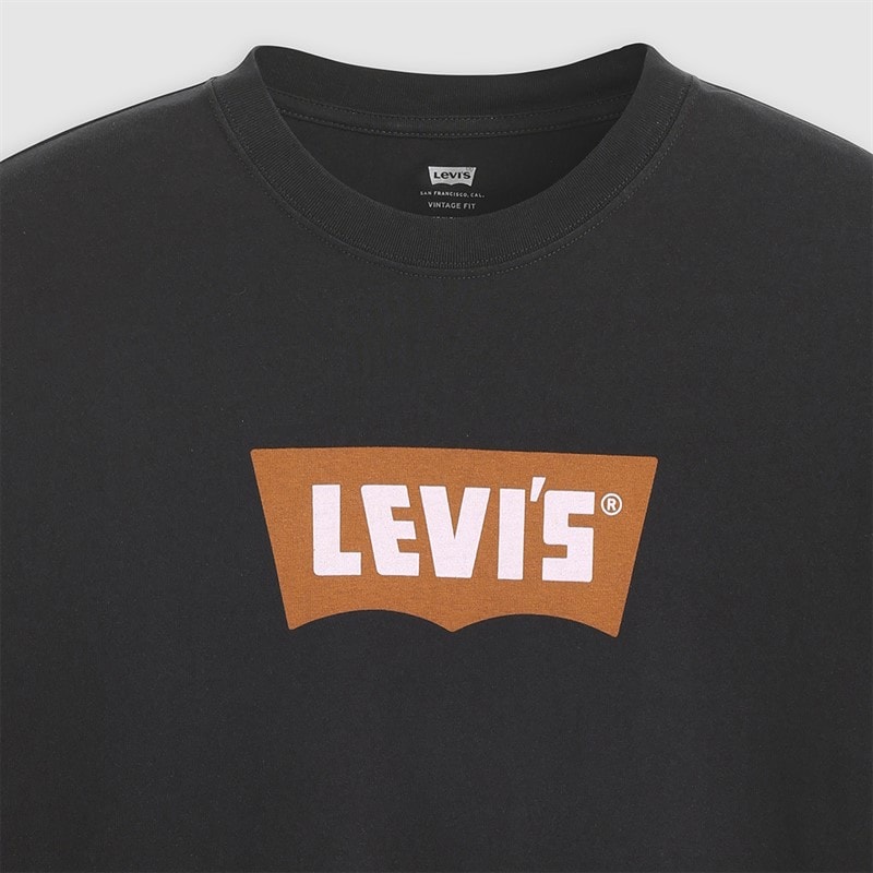 Levi's Herre Vintage Fit Grafisk T-shirt Vintage Pecan Batwing Caviar - Billede 5