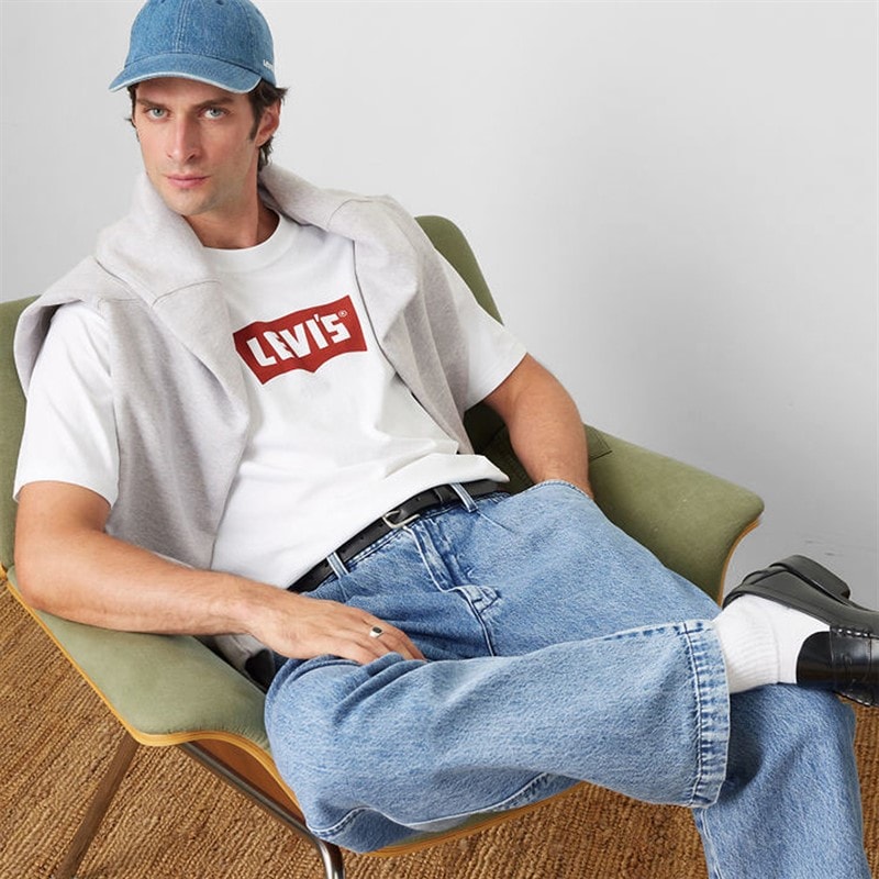 Levi's Herre Vintage Fit Grafisk T-shirt Vintage Chili Oil Batwing White - Billede 3