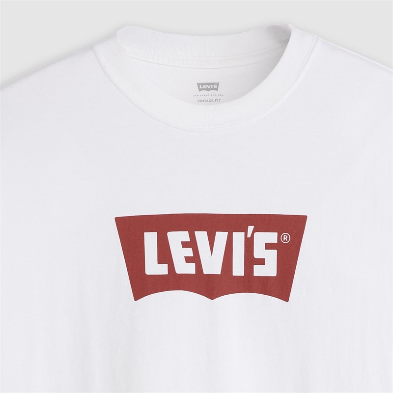 Levi's Herre Vintage Fit Grafisk T-shirt Vintage Chili Oil Batwing White - Billede 4