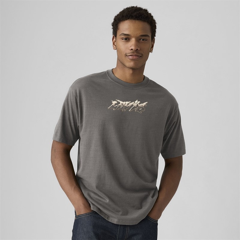 Levi's Herre Vintage Fit Grafisk T-shirt Copper Levis Smoked Pearl - Billede 1