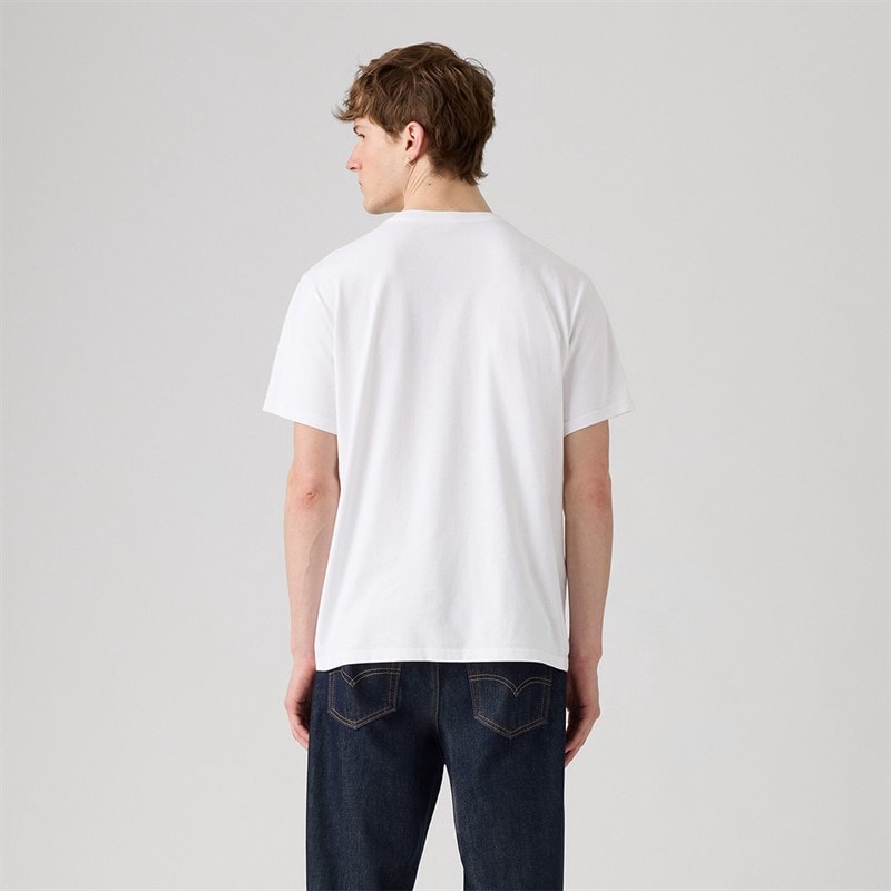 Levi's Herre T shirt afslappet pasform Hvid Plus - Billede 2