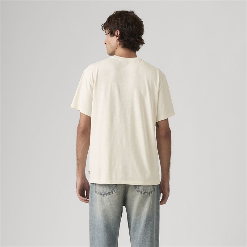 Levi's Herre T shirt afslappet pasform Egret - Billede 2